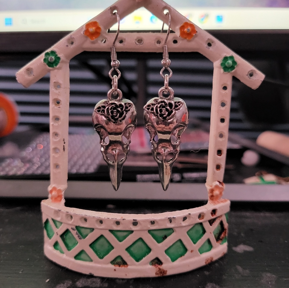 Plague Doctor Skull Earrings
